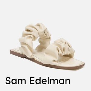 SB10 0586 CIRCUS BY SAM EDELMAN Womens Ivory Croc Iggy Slip On Slide Sandals 6 M